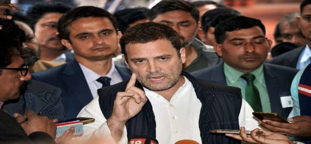 Rahul Gandhi addresses the media
